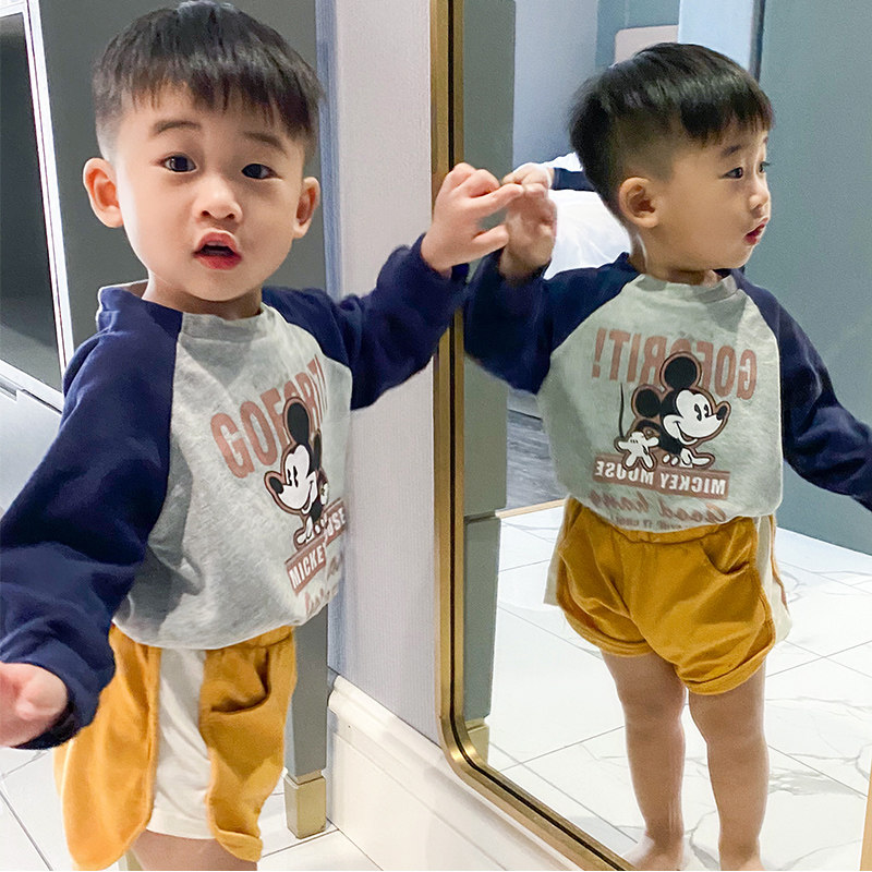 秋装长袖t恤卡通母子装2020潮卫衣 哆啦脚丫童装亲子装/亲子时装