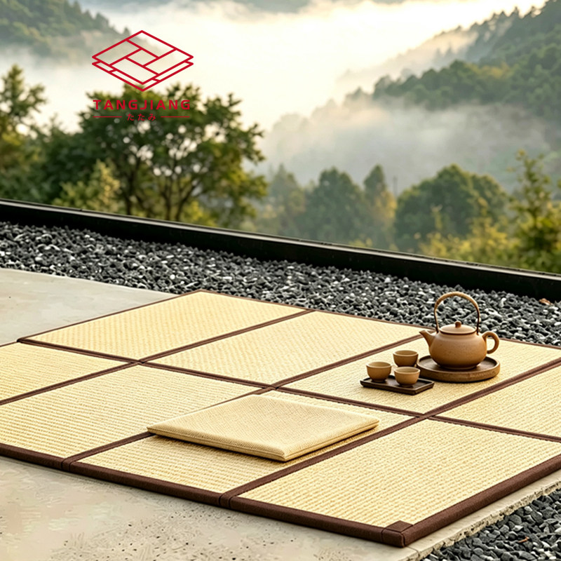 Japanese-style folding tatami floor mats can be customized for bay window floor tatami nap mats