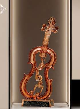 小提琴艺术摆件客厅玄关轻奢装饰音乐主题家居软装好物