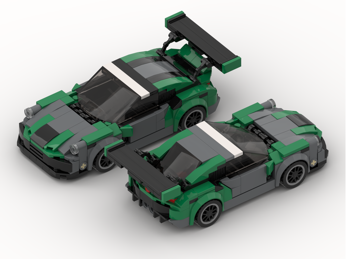 moc汽车积木模型适用乐高 保时捷992 GT3 speed8格拼装玩具套装 - 图3