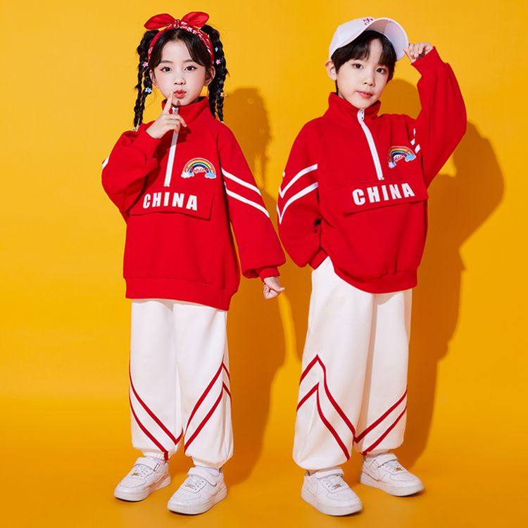 儿童啦啦队演出服中国风小学生运动会开幕式表演服幼儿园亲子班服,淘宝优惠券,粉丝福利购,淘宝优惠卷