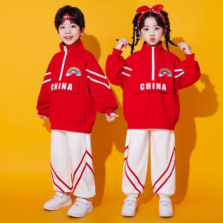儿童啦啦队演出服中国风小学生运动会开幕式表演服幼儿园亲子班服,淘宝优惠券,粉丝福利购,淘宝优惠卷