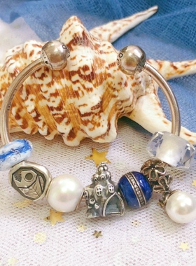 奇幻巷子人鱼宫海螺DIY手链串珠