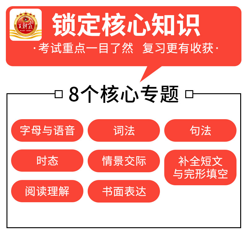 王朝霞核心知识集锦英语基础知识大盘点一二三四五六年级毕业升学小学知识大全手册人教版考试总复习小升初大集结考点初中衔接