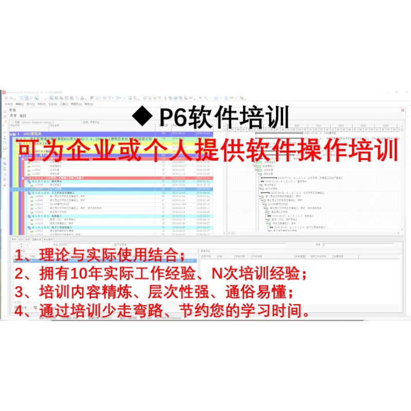 P6项目管理软件 project软件 横道图 网络图 曲线图 一对一培训 - 图1