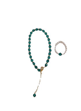 HEGG|奥地利墨绿色水晶14K包金手链 气质个性轻奢高级风显白搭配