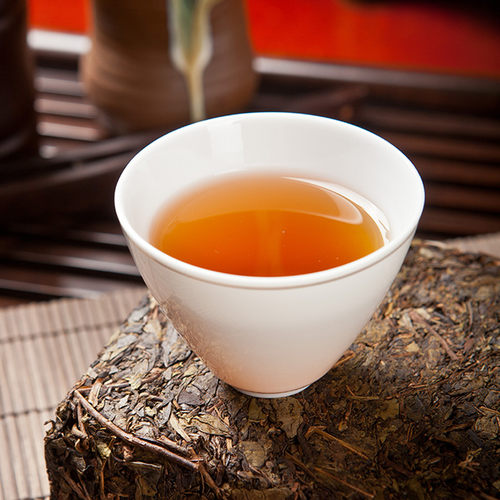 湖南益阳安化黑茶吴大师手筑茯砖茶金花茯陈年手筑茯砖2017年份 - 图1