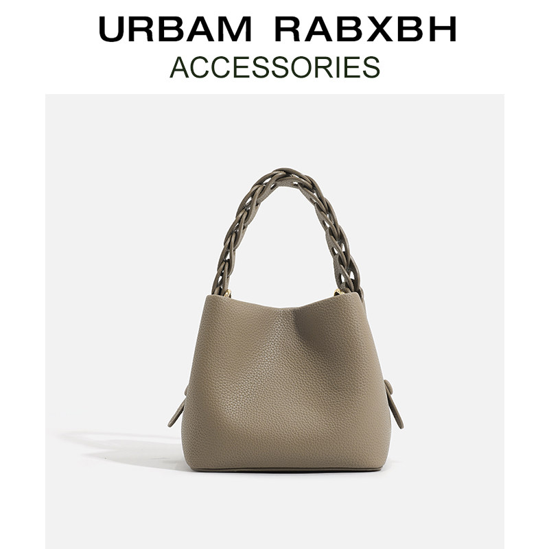 原创设计真皮手提小包包2025春季新款小众编织水桶包高级感斜挎包,淘宝优惠券,粉丝福利购,淘宝优惠卷