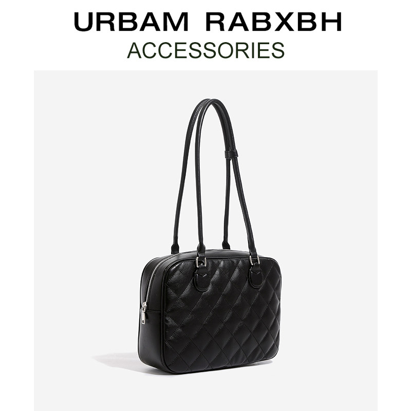 大容量吐司包女2024新款真皮手提单肩托特包菱格波士顿保龄球包包,淘宝优惠券,粉丝福利购,淘宝优惠卷