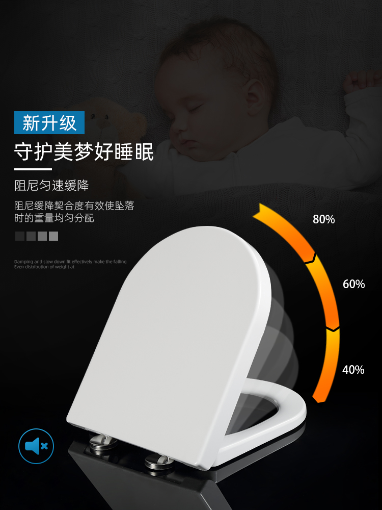 适配T0T0-CW166马桶盖家用通用加厚大U型宽39抽水马桶盖子厕所板-图0