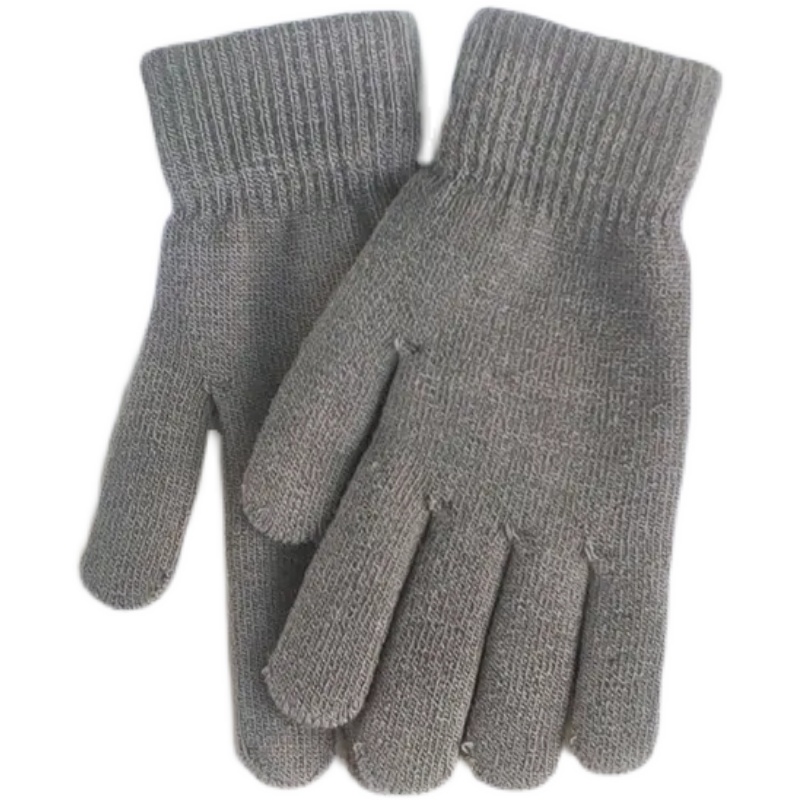 冬季保暖手套加厚加绒弹力针织五指男士女士防寒骑行手套保暖