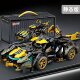 Lambo sports car building block Gini Green Bull car assembly model adult difficult educational toy racing car for boys