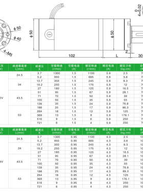 50行星减速电机直流大扭矩低速12V24伏调速微型齿轮变速刹车马达