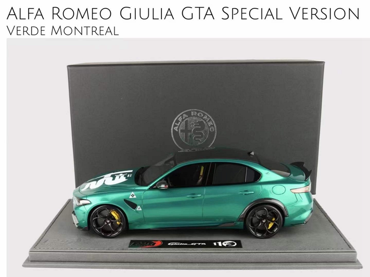 新品定BBR 1:18阿尔法罗密欧朱丽叶 Giulia GTA小尾翼树脂车模-图3