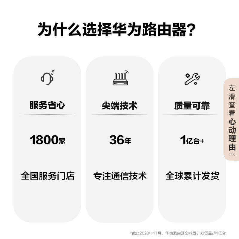 华为凌霄子母路由Q6子母路由全覆盖 灵犀双WiFi 每个房间都有满格信号电线变网线路由器 儿童上网关怀 - 图1