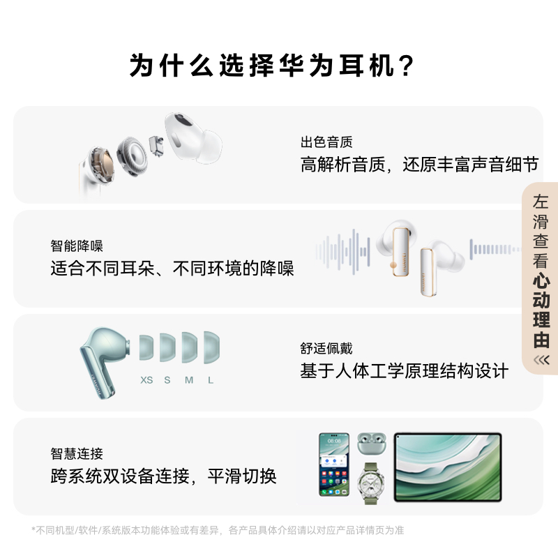 华为FreeBudsPro3无线蓝牙耳机入耳式动态降噪续航华为耳机Pura70 - 图1