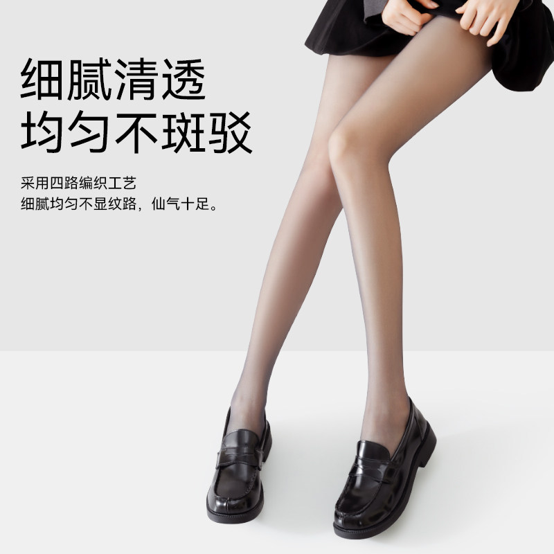 猫人黑丝袜性感超薄款夏季情调透明隐形防勾高透0d黑色丝袜女高级 - 图1