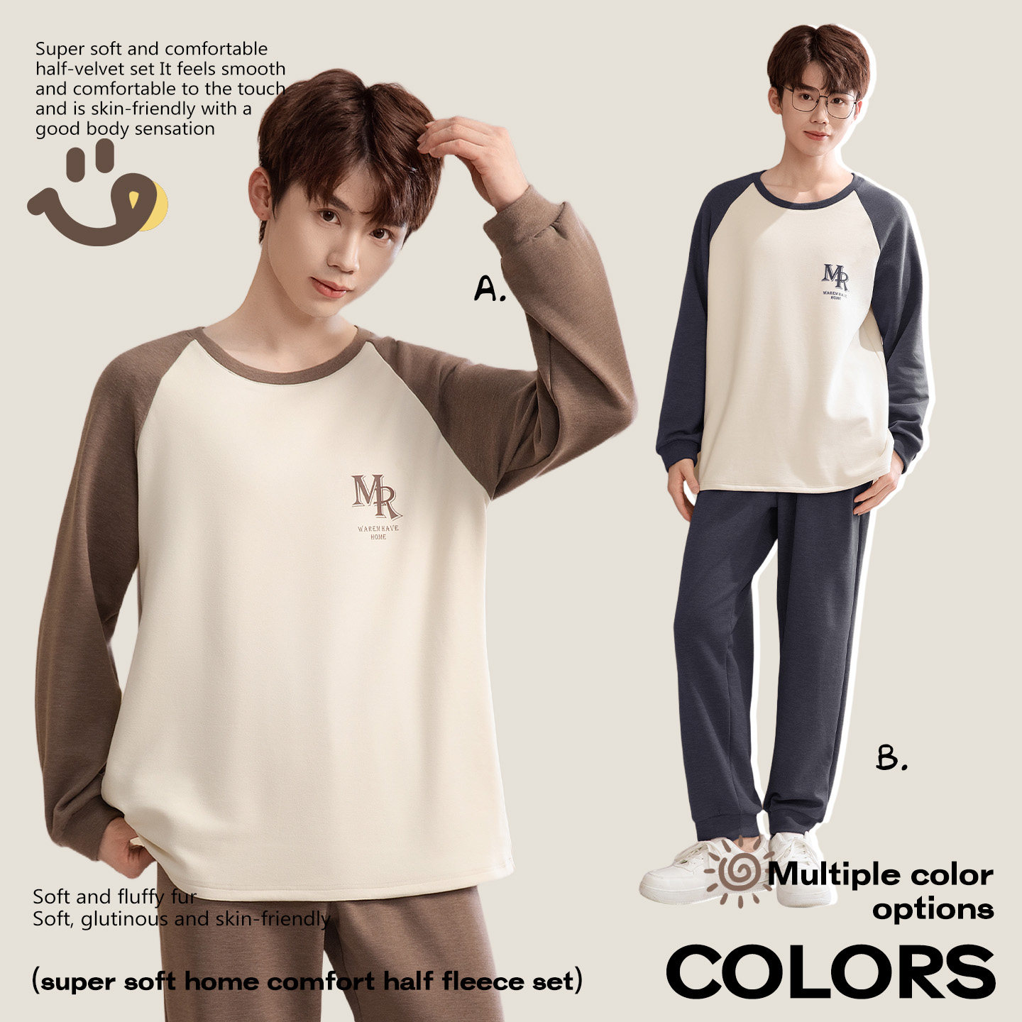 猫人睡衣男款秋冬季羊绒蚕丝保暖青少年休闲宽松家居服情侣套装,淘宝优惠券,粉丝福利购,淘宝优惠卷