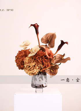 中古风仿真花摆件洽谈桌家居饰品
