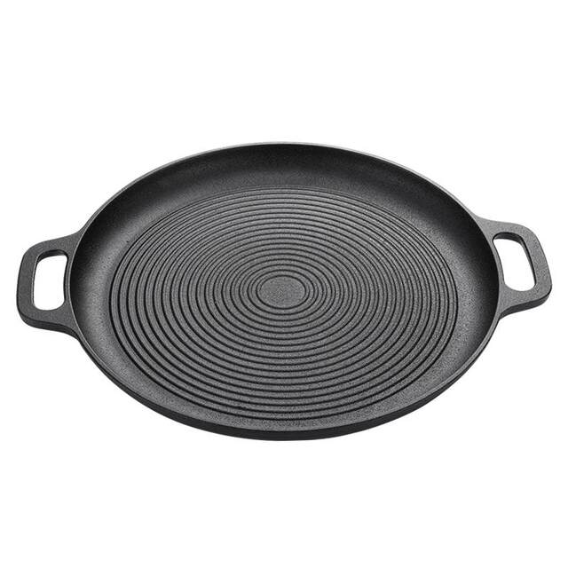 Extra large cast iron barbecue pan for outdoor commercial use