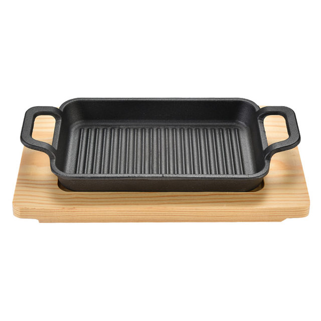Boneless Commercial Cast Iron Rectangular Grill Pan