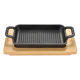 Boneless Commercial Cast Iron Rectangular Grill Pan