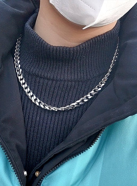 钛钢蛇骨链男简约男项链