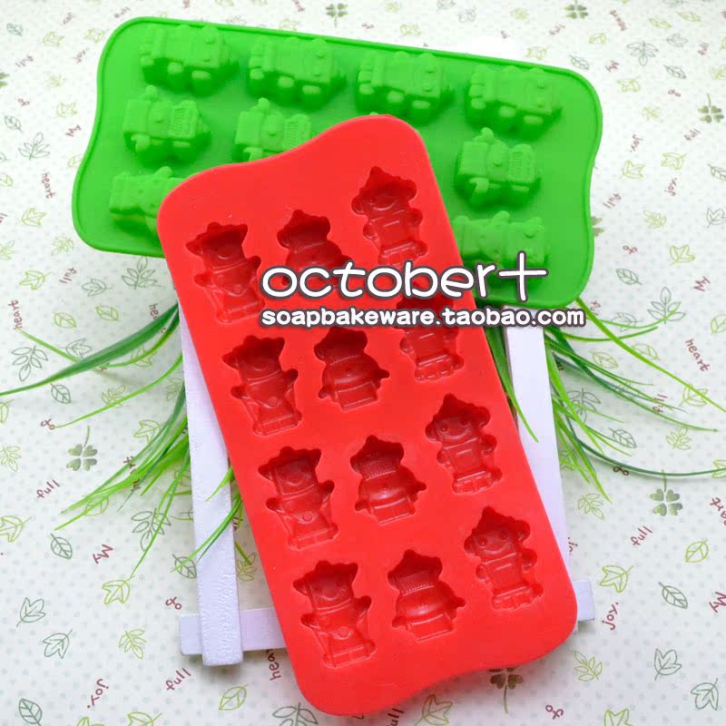 Robot Pattern Chocolate Muffin CupCake Candy Ice Tray Mold-图1