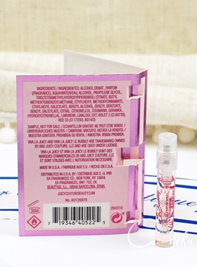 Juicy Couture橘滋Le Bubbly甜美泡泡女士香水小样试管1.5ml持久