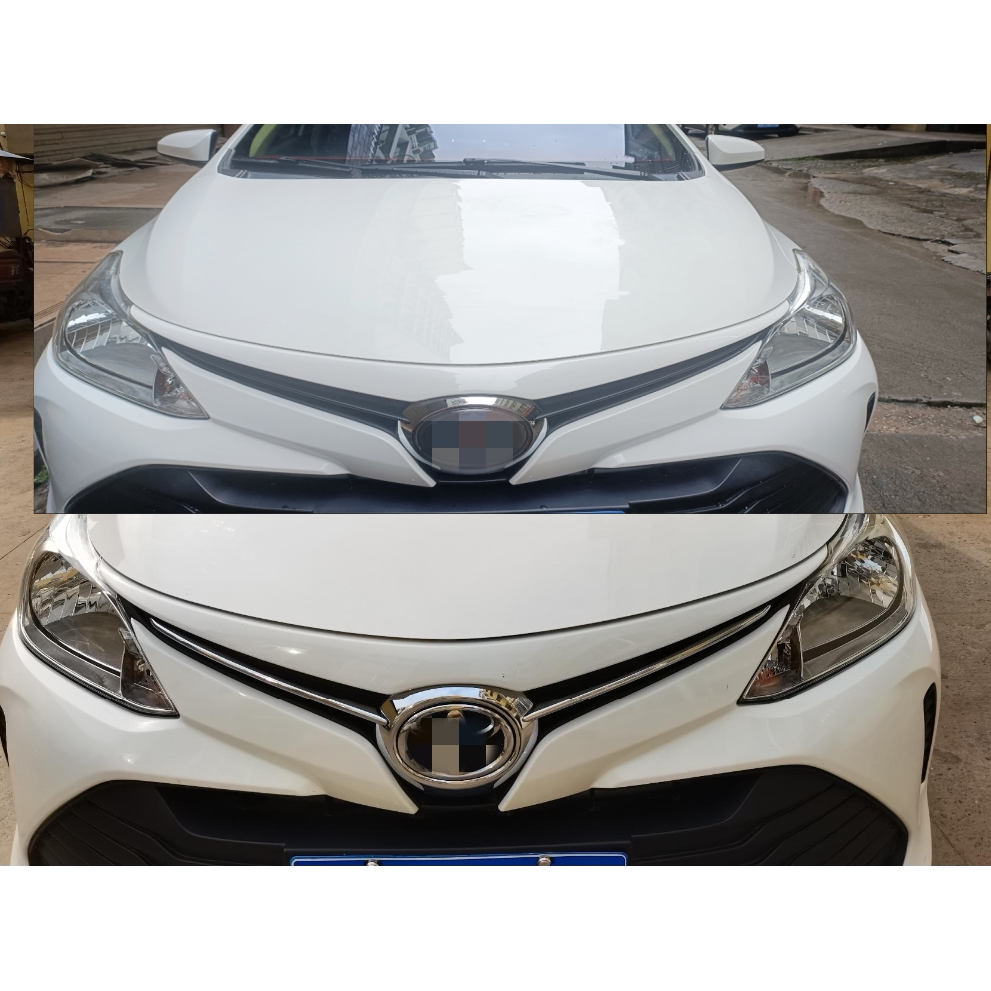 17-19 Toyota New Vios special modified grille grille front face car logo frame front and rear bumper bright strip patch