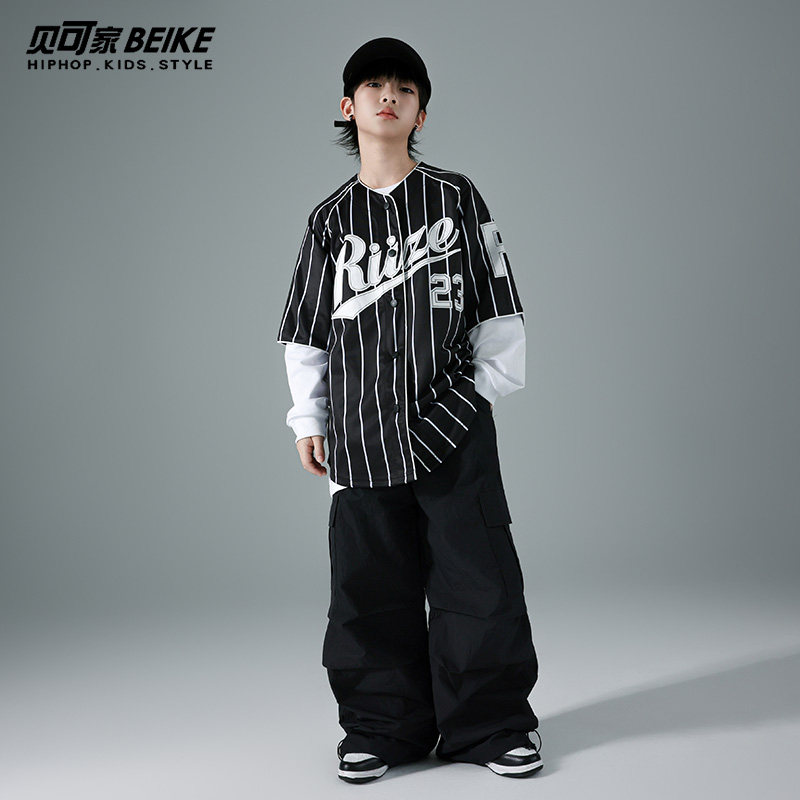 贝可家儿童街舞潮服套装男童酷帅棒球服少儿hiphop街舞童装演出服,淘宝优惠券,粉丝福利购,淘宝优惠卷