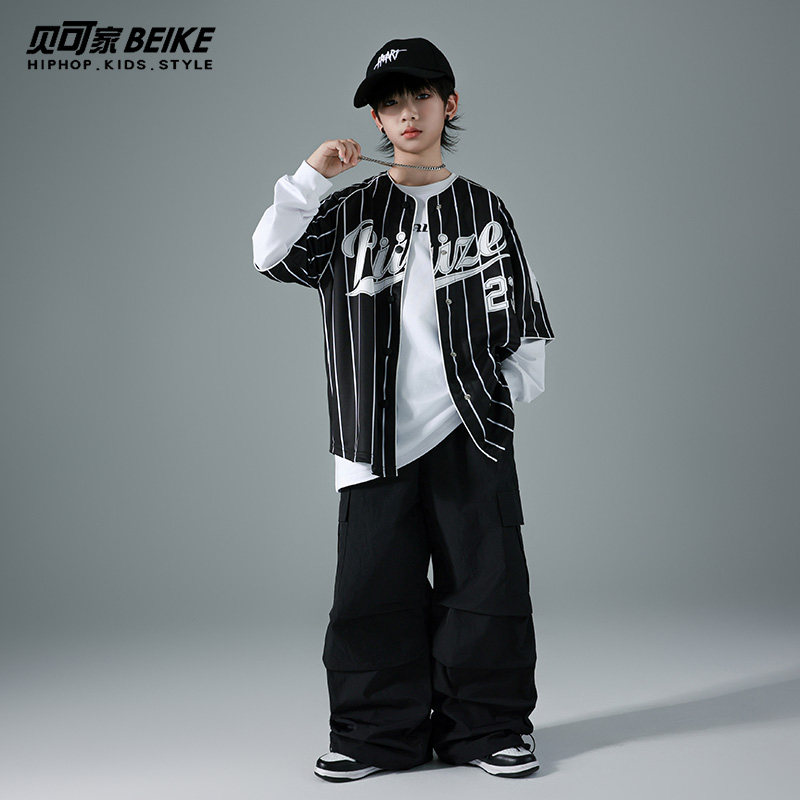 贝可家儿童街舞潮服套装男童酷帅棒球服少儿hiphop街舞童装演出服,淘宝优惠券,粉丝福利购,淘宝优惠卷