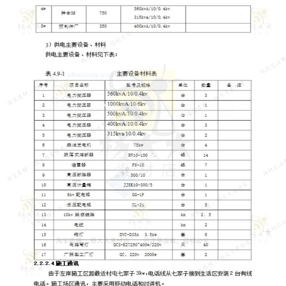 吉林水库施组 方案水库word文档可编辑资料参考word模板文档 - 图2