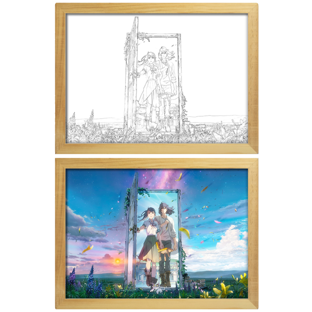 灯光画新海诚电影周边你的名字铃芽之旅恋爱情侣礼物氛围相框摆件,淘宝优惠券,粉丝福利购,淘宝优惠卷