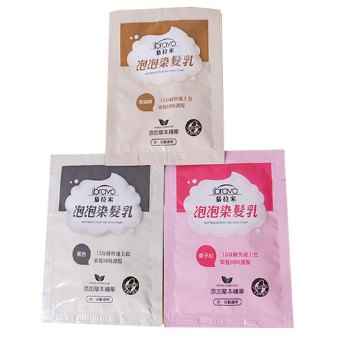 台湾慕拉米泡泡染发乳植物染发膏泡沫染发剂遮白发护发染纯单包装 - 图3