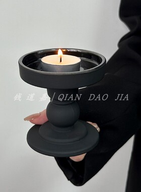 钱道嘉复古家用高级感罗马柱烛台