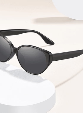 美式复古猫眼墨镜女款2025新款高级感窄框眼镜方圆脸太阳镜女98TZ