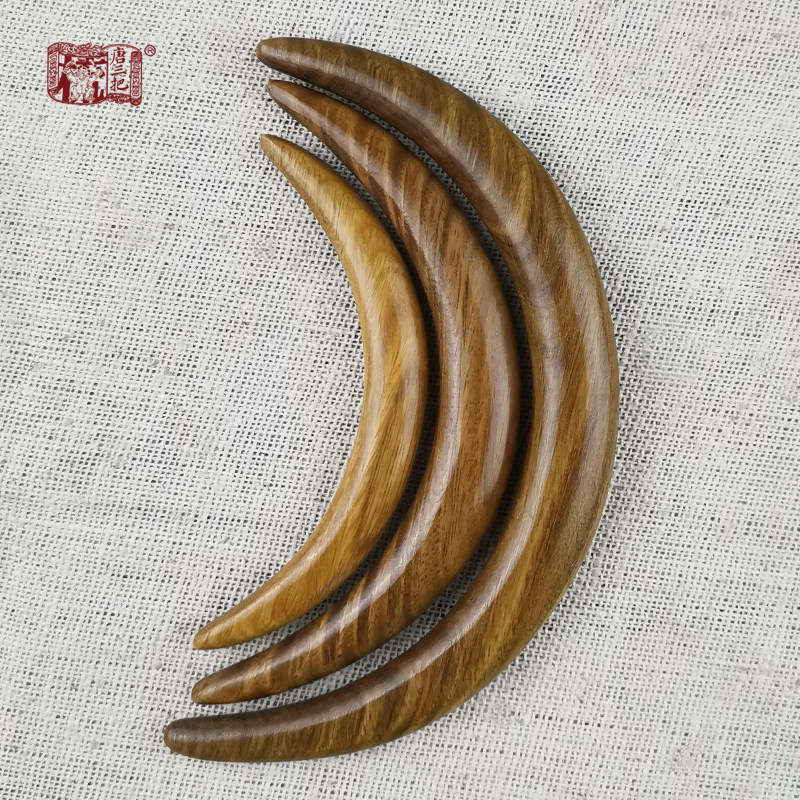 唐三把手工绿檀木半月华发簪古风配饰汉服发饰儿童长短发盘发簪子,淘宝优惠券,粉丝福利购,淘宝优惠卷