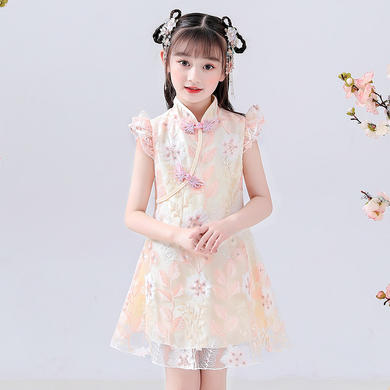 女童公主连衣裙子儿童装洋气2025新款旗袍夏装汉服夏季女孩中国风,淘宝优惠券,粉丝福利购,淘宝优惠卷