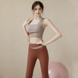 Одежда для йоги, комплект для спортзала, противоударная спортивный бюстгальтер, леггинсы для тренировок, для бега, популярно в интернете