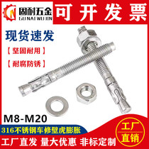 316 stainless steel high-strength car repair wall tiger expansion screw burst bolt rock climbing nail M8M10M12M16M20