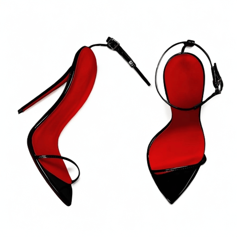 一字带简约凉鞋12厘米金属超细钢高跟性感时尚大码欧美男女反串鞋,淘宝优惠券,粉丝福利购,淘宝优惠卷