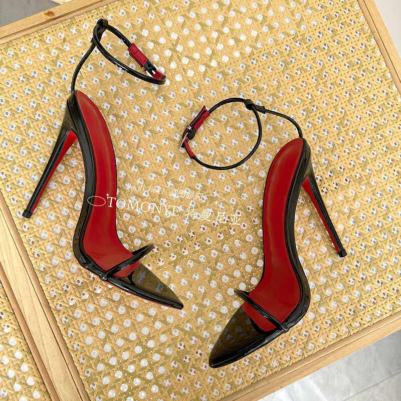 一字带简约凉鞋12厘米金属超细钢高跟性感时尚大码欧美男女反串鞋,淘宝优惠券,粉丝福利购,淘宝优惠卷