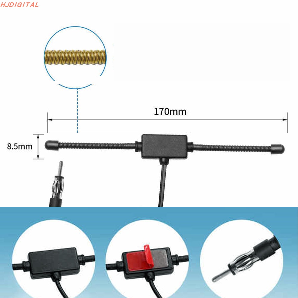 radio antenna收音机贴片羊角天线高增益增强信号FM AM天线3米线 - 图1