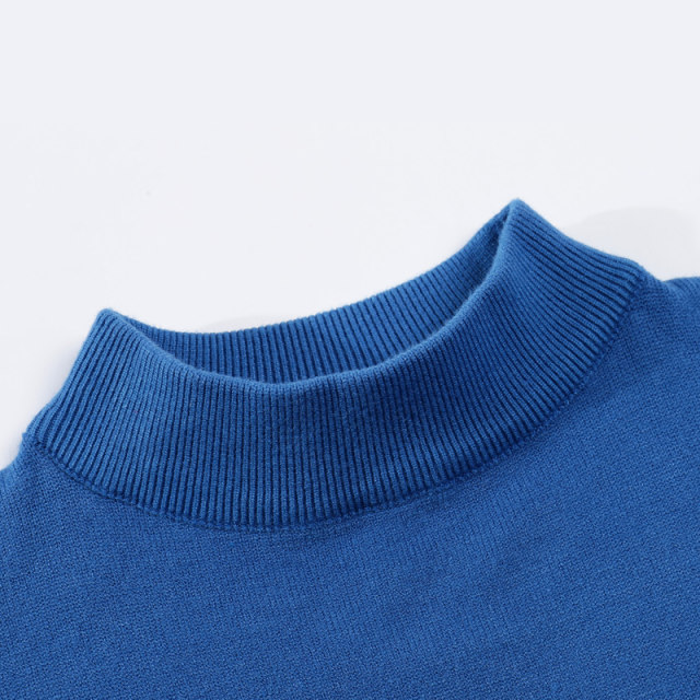 Autumn and winter cashmere sweater men's thickened solid color loose warm needle sweater semi -high -necked cashmere sweater men