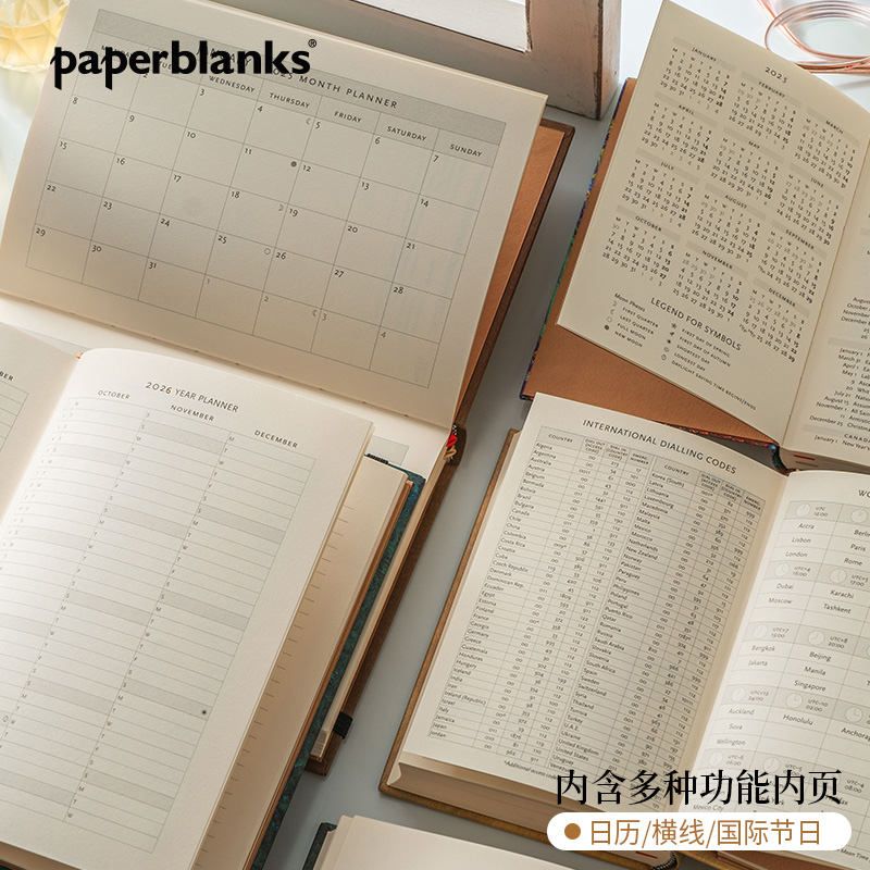 paperblanks佩兰克2025年日程本DAY笔记本本子12个月日记本一天一页365天手账本工作记事时间规划本 - 图2