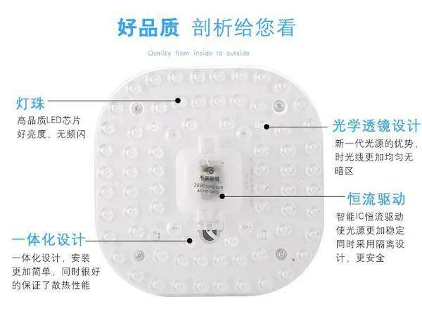 Led灯盘替换吸顶灯灯芯改造灯板贴片LED灯超高亮灯珠光源透镜模组,淘宝优惠券,粉丝福利购,淘宝优惠卷