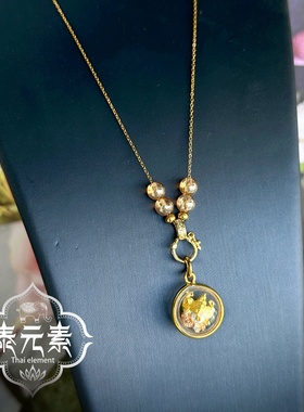 钛钢十字锁骨链快卸扣佛牌链