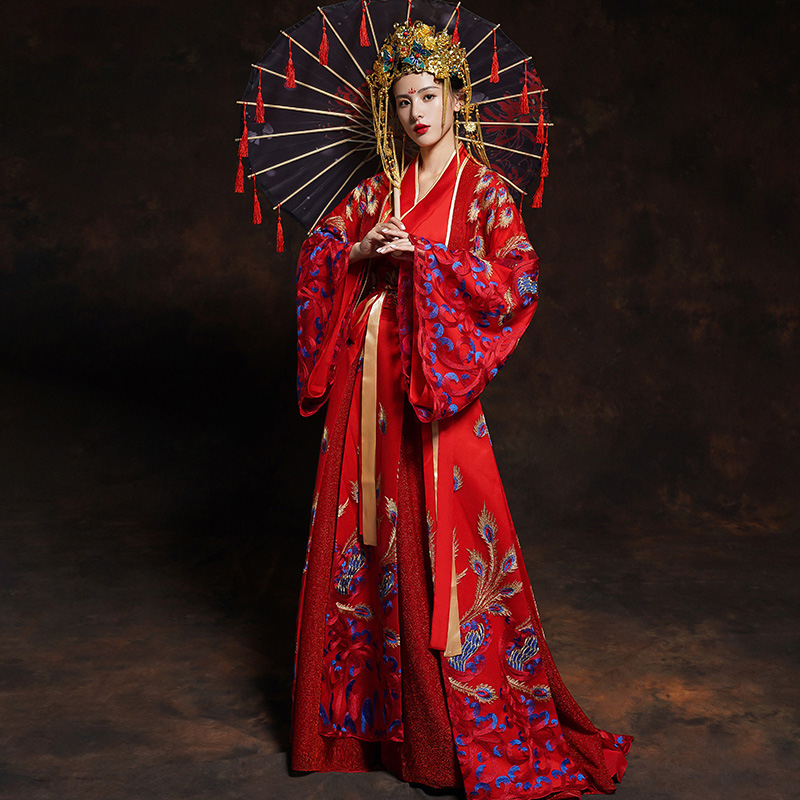 Ninading bride Hanfu wedding dress 2024 new Chinese wedding dress phoenix crown Xiaye wedding slimming dress Ninading bride Hanfu wedding dress 2024 new Chinese wedding dress phoenix crown Xiaye wedding slimming dress