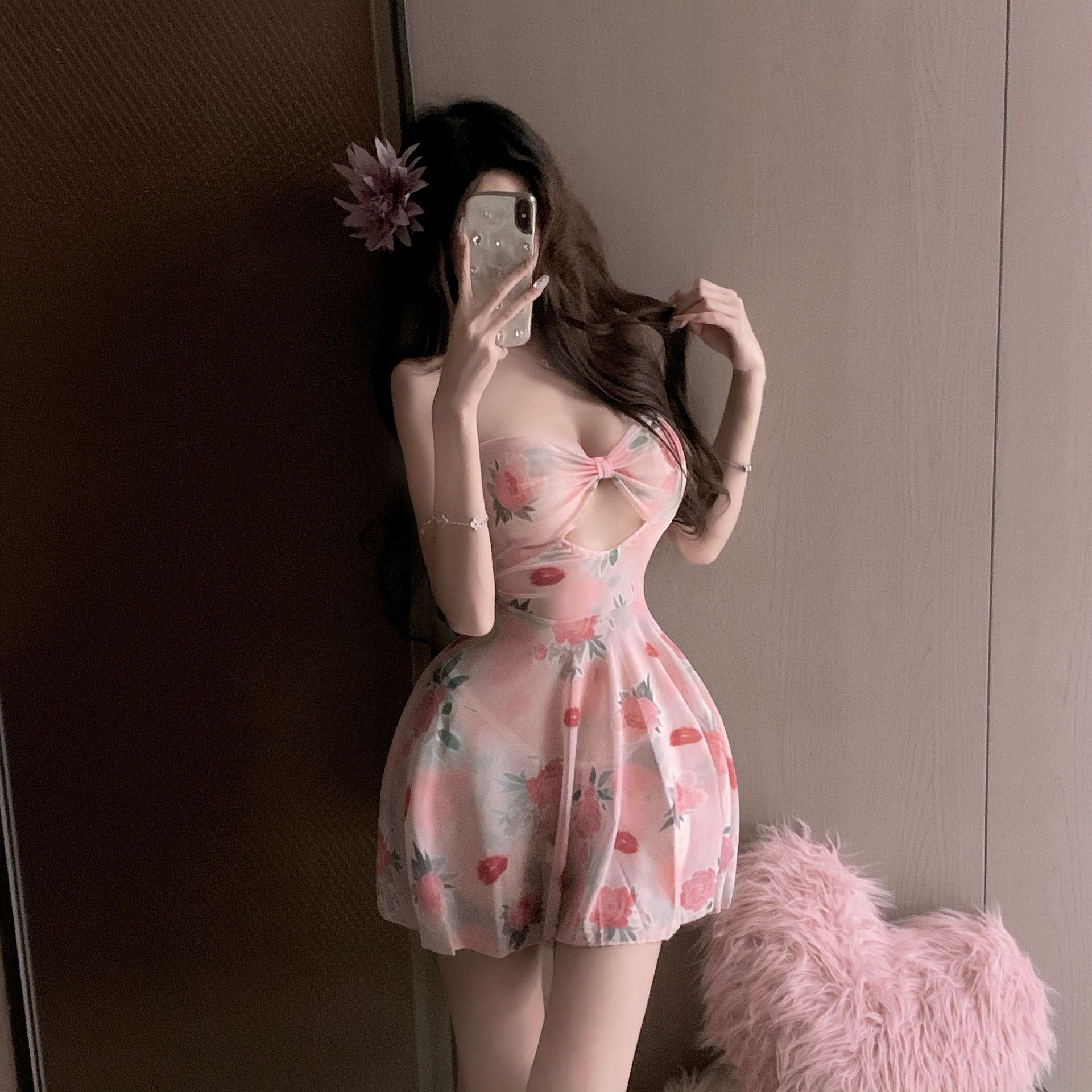 绝美小抹胸特别裙子交襟床战睡衣制服少女风禁欲系qq内衣私密约会 - 图1